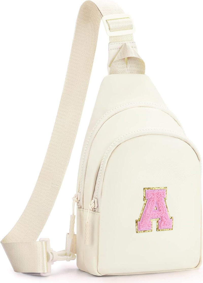 Fystdtote Birthday Gift for 5 6 7 8 9 10 11 12 13 14 15 16 Year Old Girls Fanny Pack Crossbody Bags for Women,Cute Trendy Stuff - Cream,A - Image 1